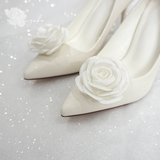 Giày cưới Kiyoko cao gót đính hoa hồng cao 9cm 