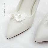  Giày cưới Kiyoko gót vuông đính hoa Sankayou 