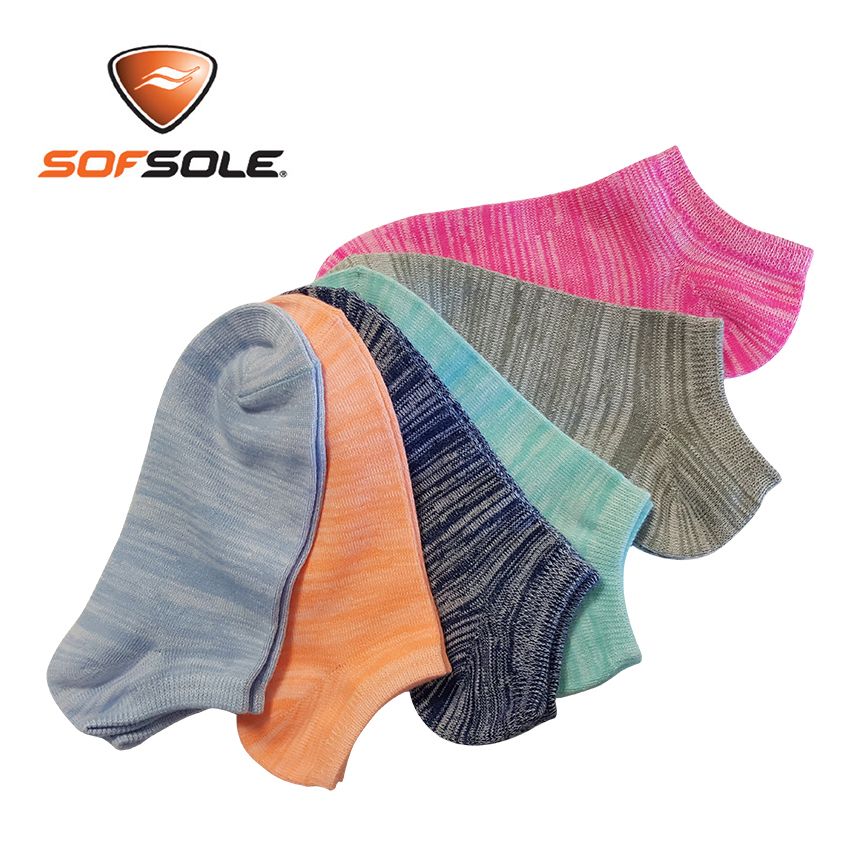 Combo 6 đôi vớ thể thao nữ Sofsole đơn màu
