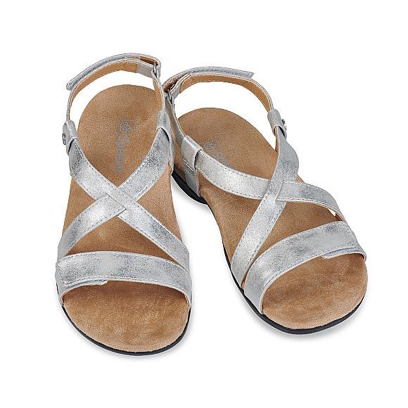 Sandal sức khỏe nữ Spenco Cross Strap Grey