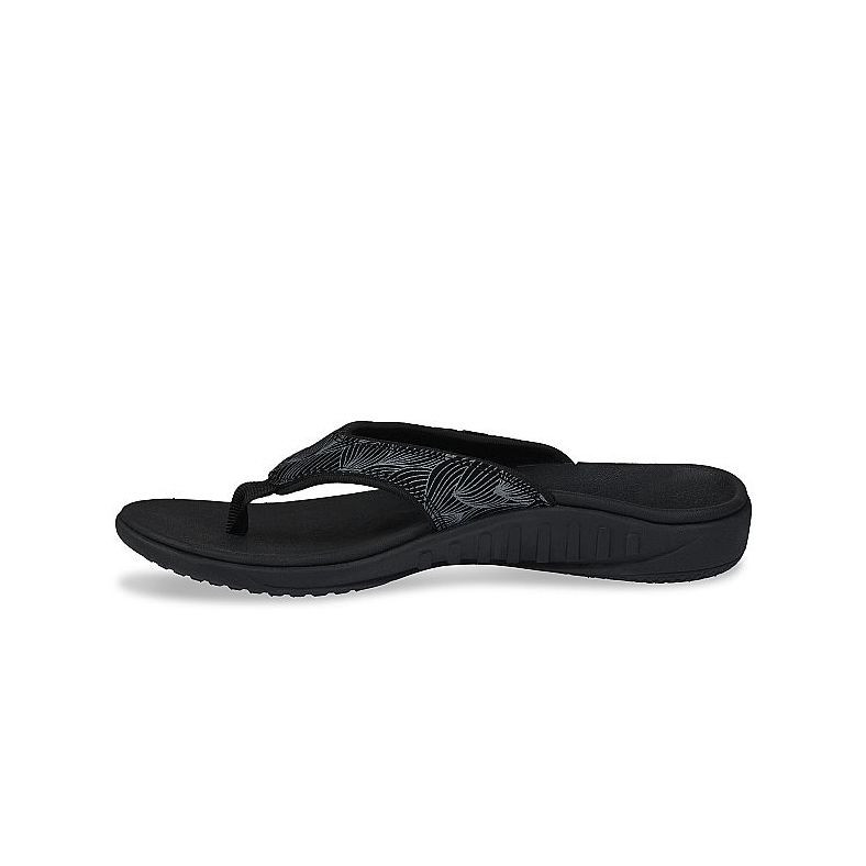 Dép sức khỏe nữ Spenco Yumi Wave Black