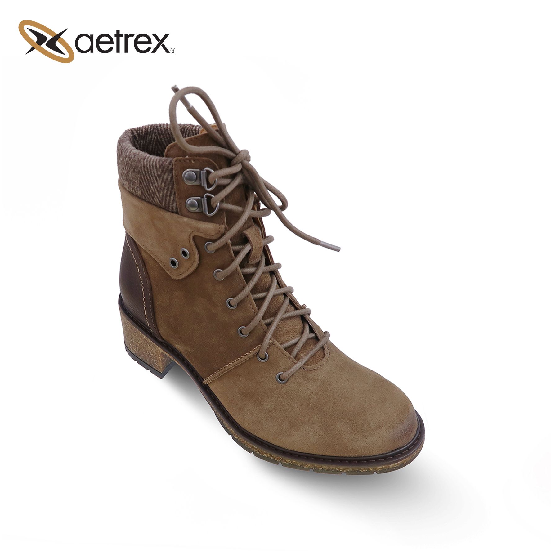 Giày sức khỏe nữ Aetrex Boot Aubry Brown