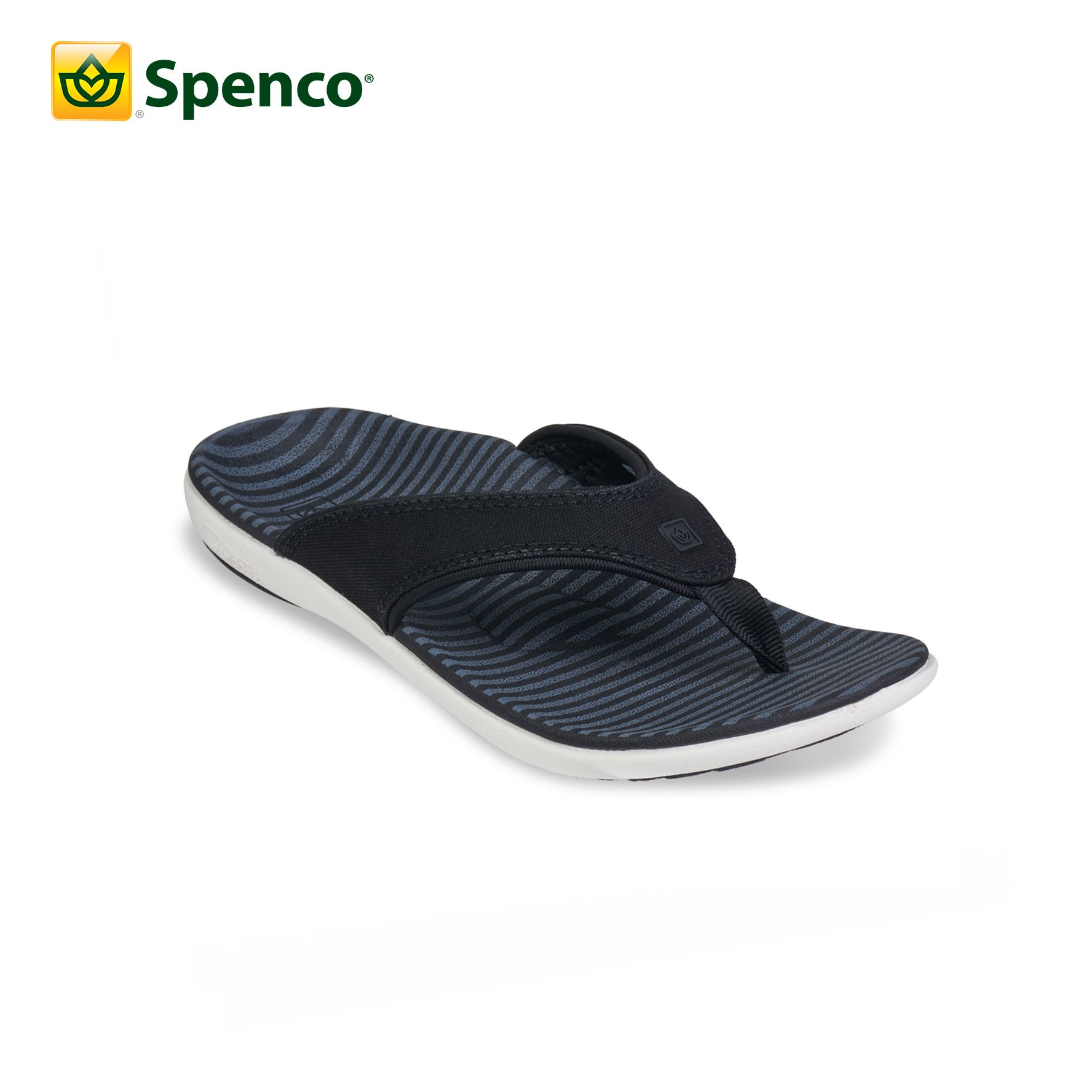 Dép sức khỏe nữ Spenco Canvas Black