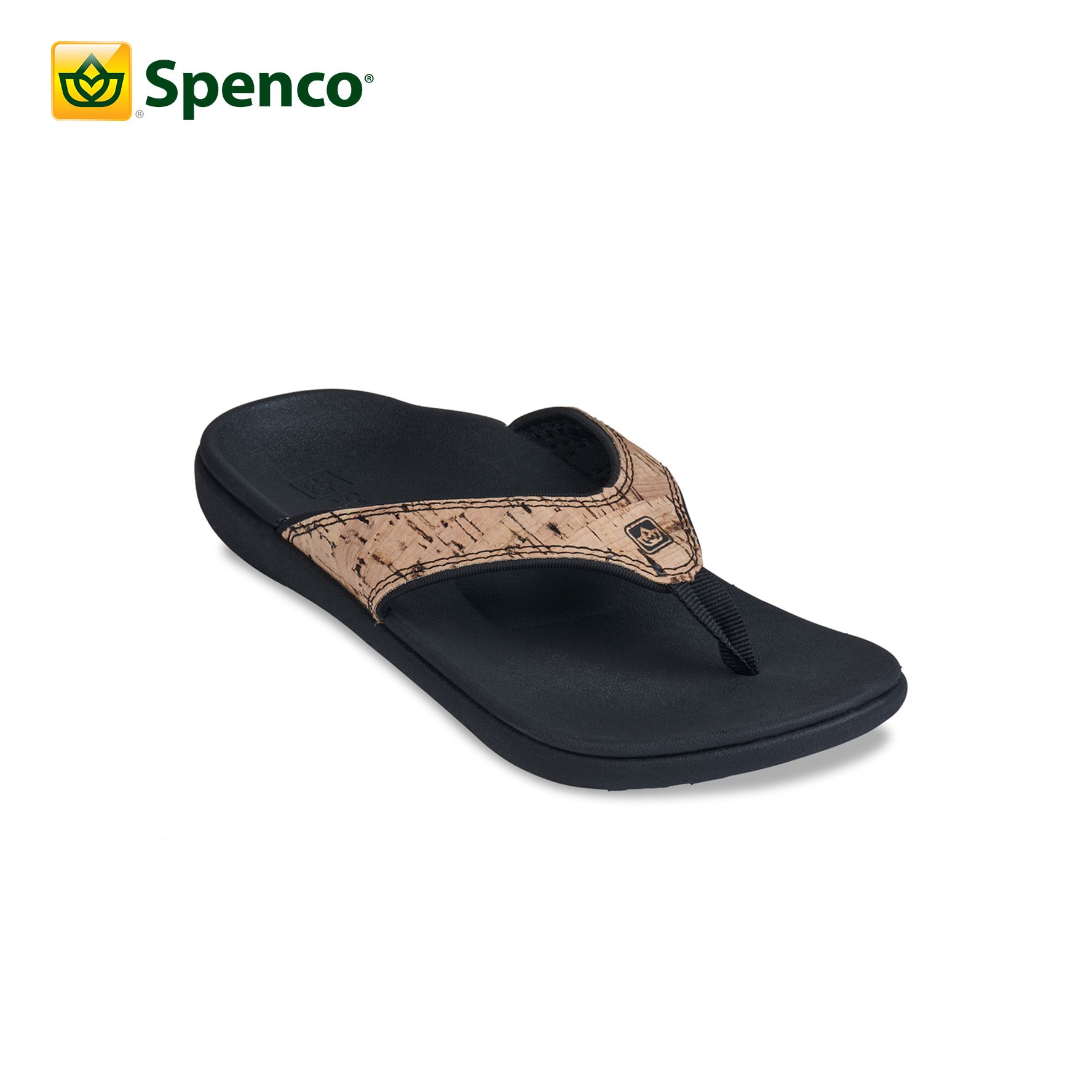 Dép sức khỏe nữ Spenco Cork Black