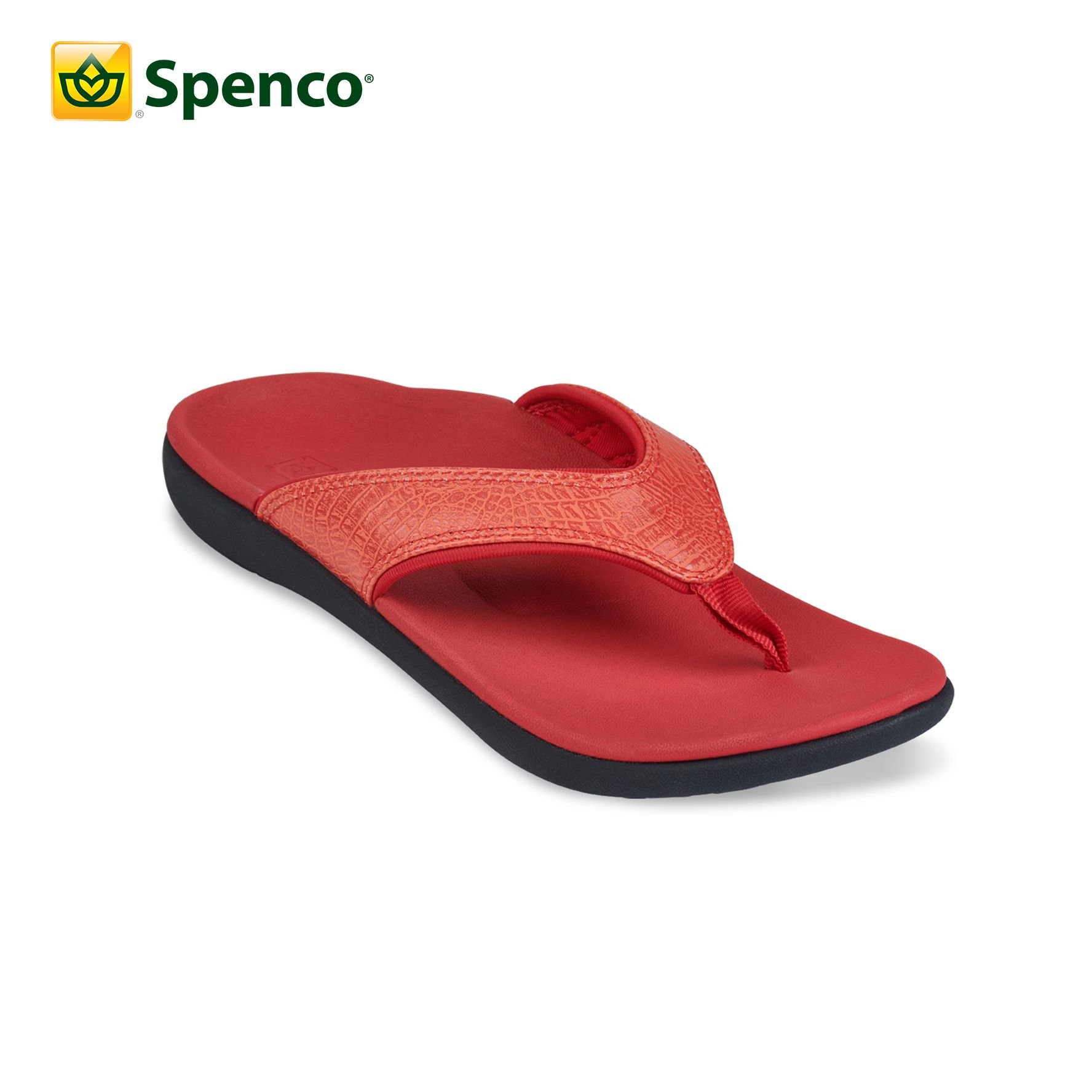 Dép sức khỏe nữ Spenco Yumi Croco Red