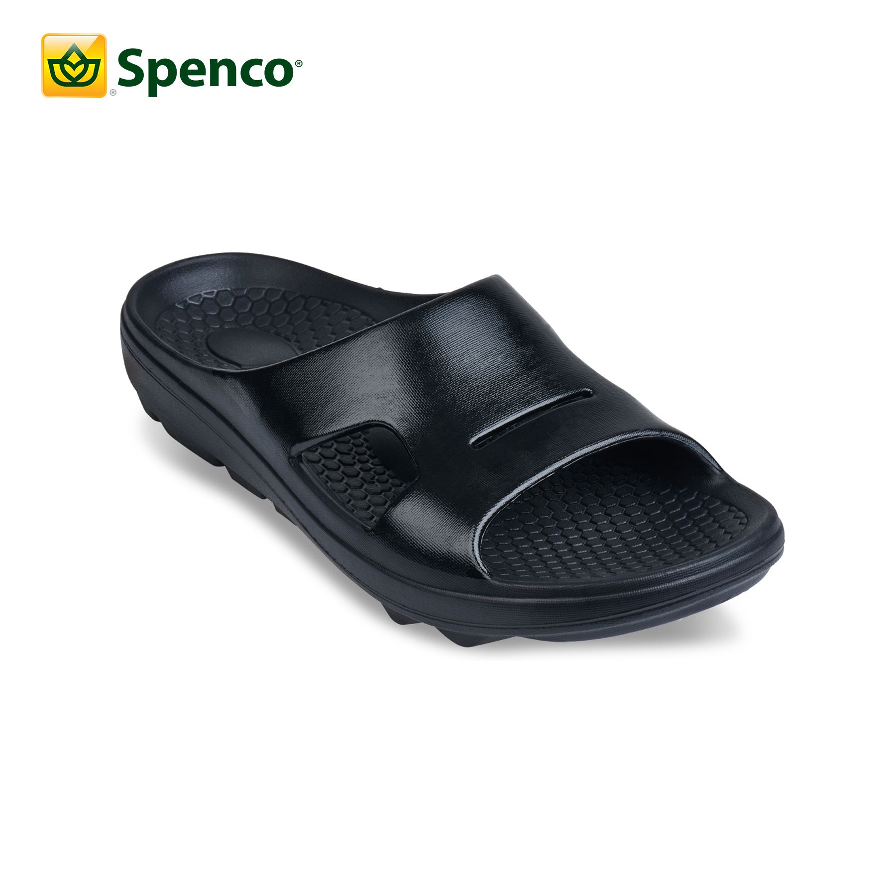 Dép sức khỏe nam Spenco Fusion Fade Slide Black