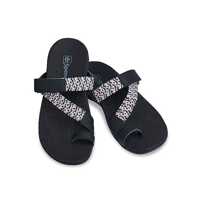 Dép sức khỏe nữ Spenco Island Slides Black
