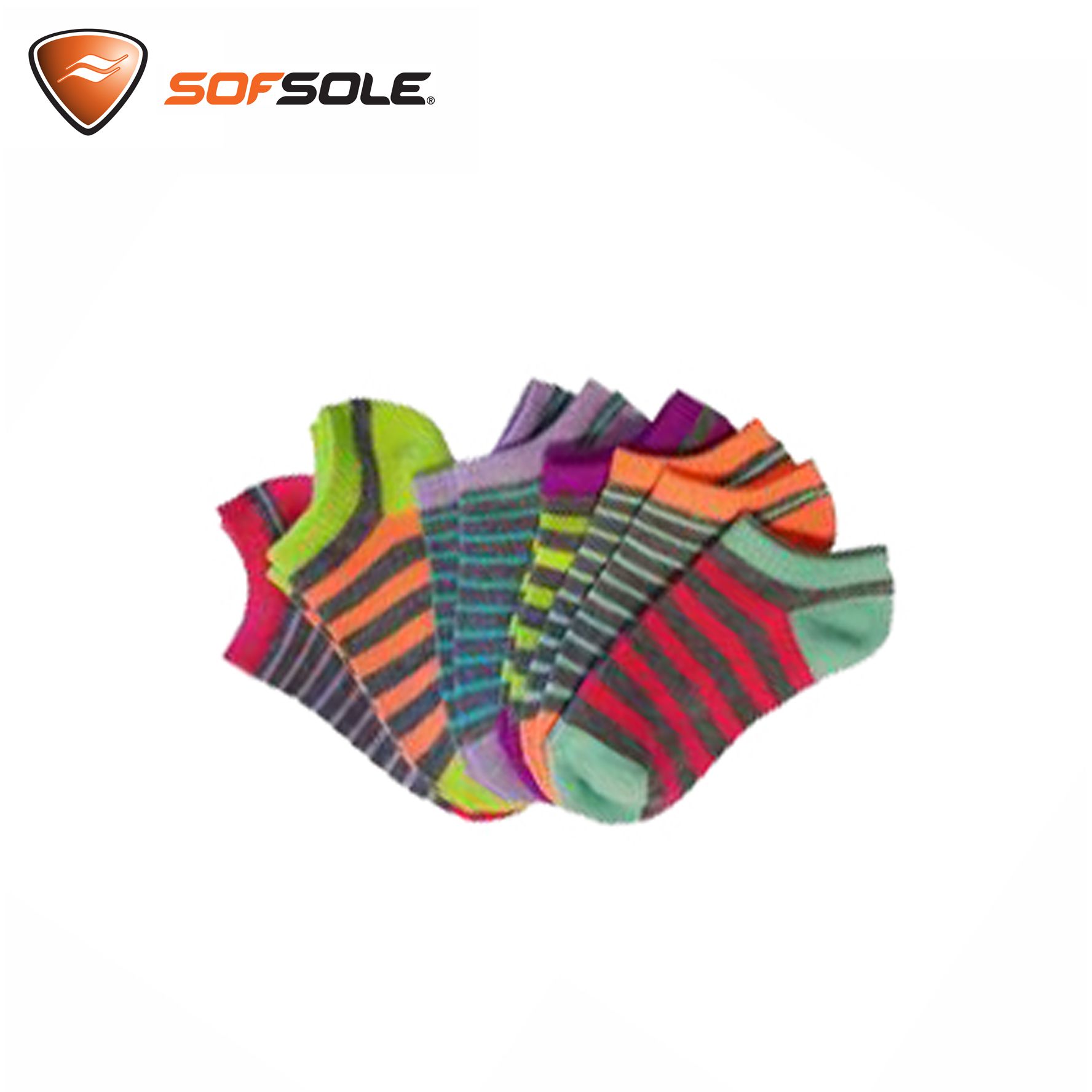 Combo 6 đôi vớ thể thao Kid Sofsole Sọc