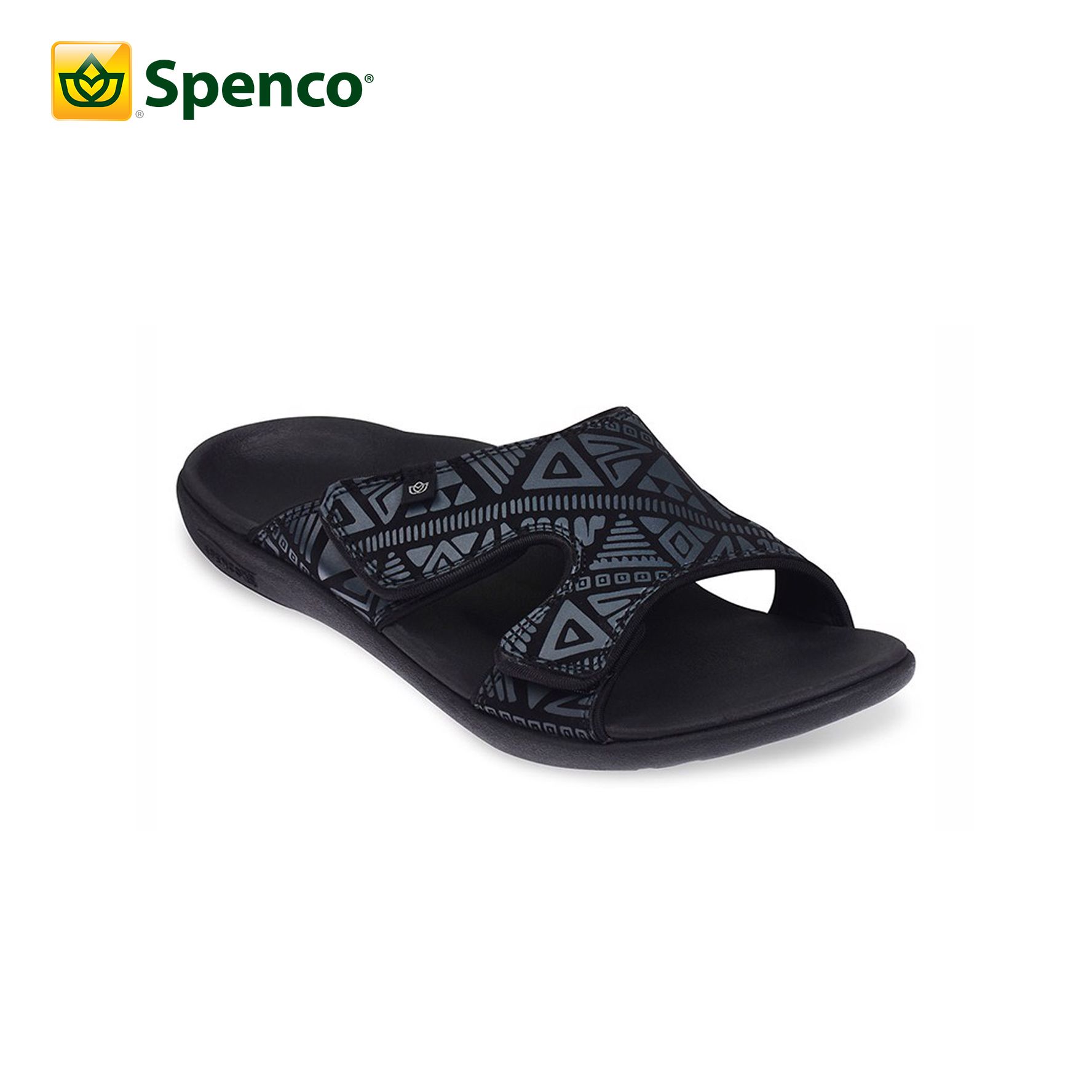 Dép sức khỏe nam Spenco Kholo Tribal Black