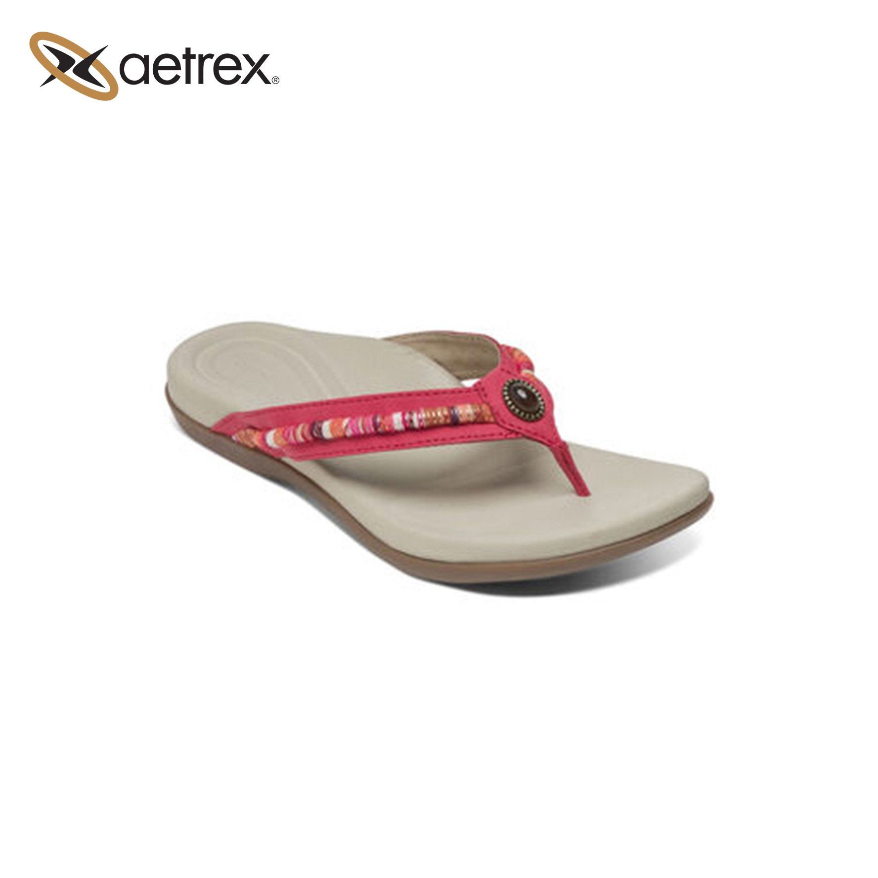 Dép sức khỏe nữ Aetrex Hazel Red