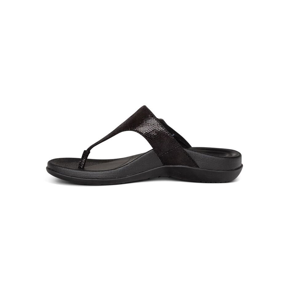 Dép sức khỏe nữ Aetrex Rita Black