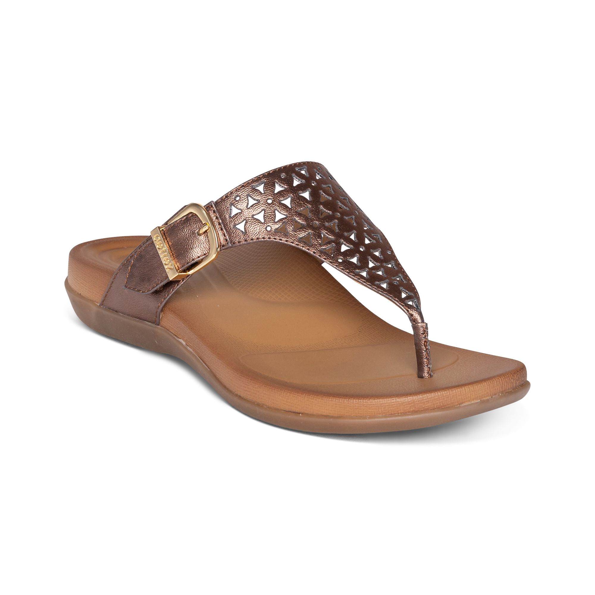 Dép sức khỏe nữ Aetrex Rita Bronze