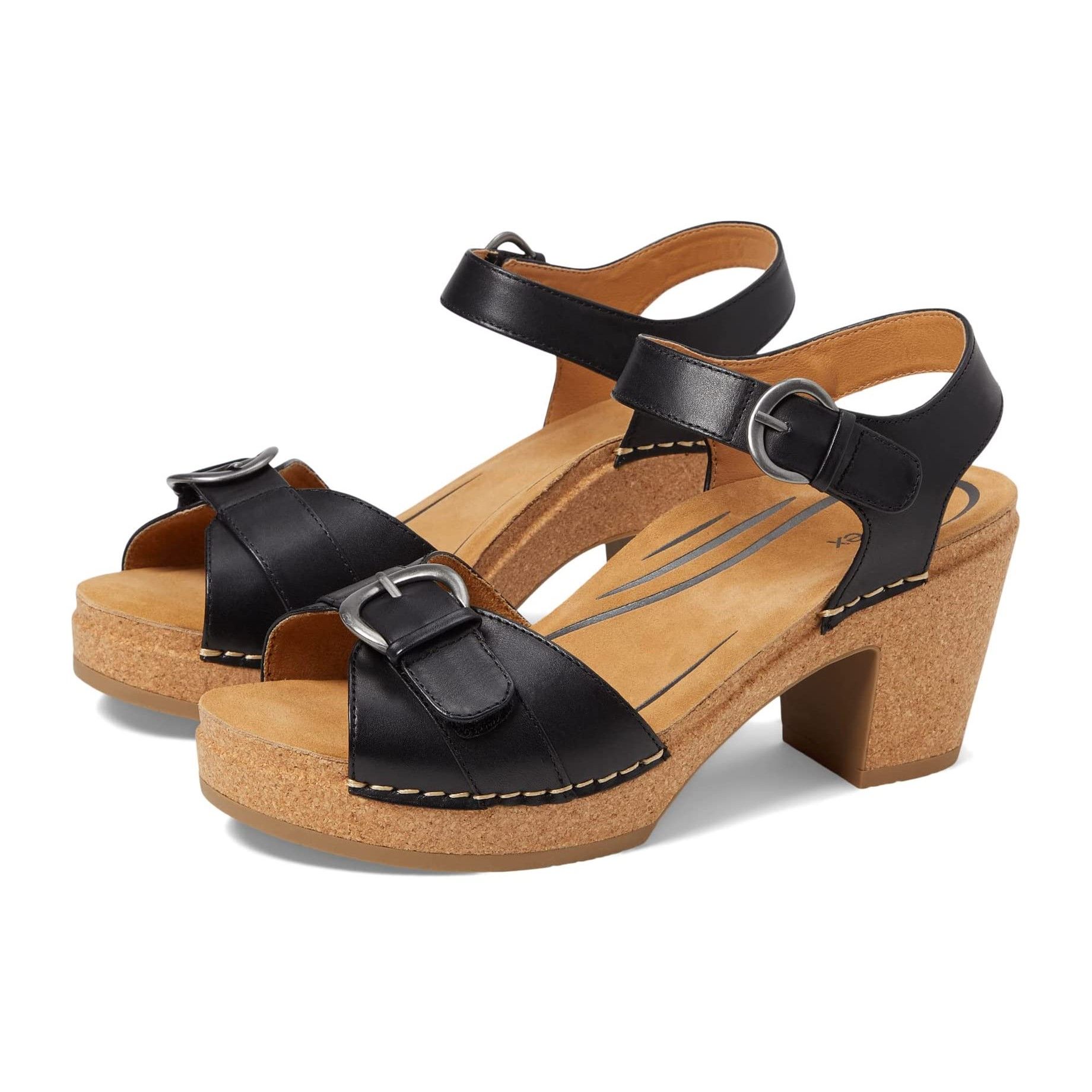  Giày sandal cao gót sức khỏe nữ Aetrex Tory Black 