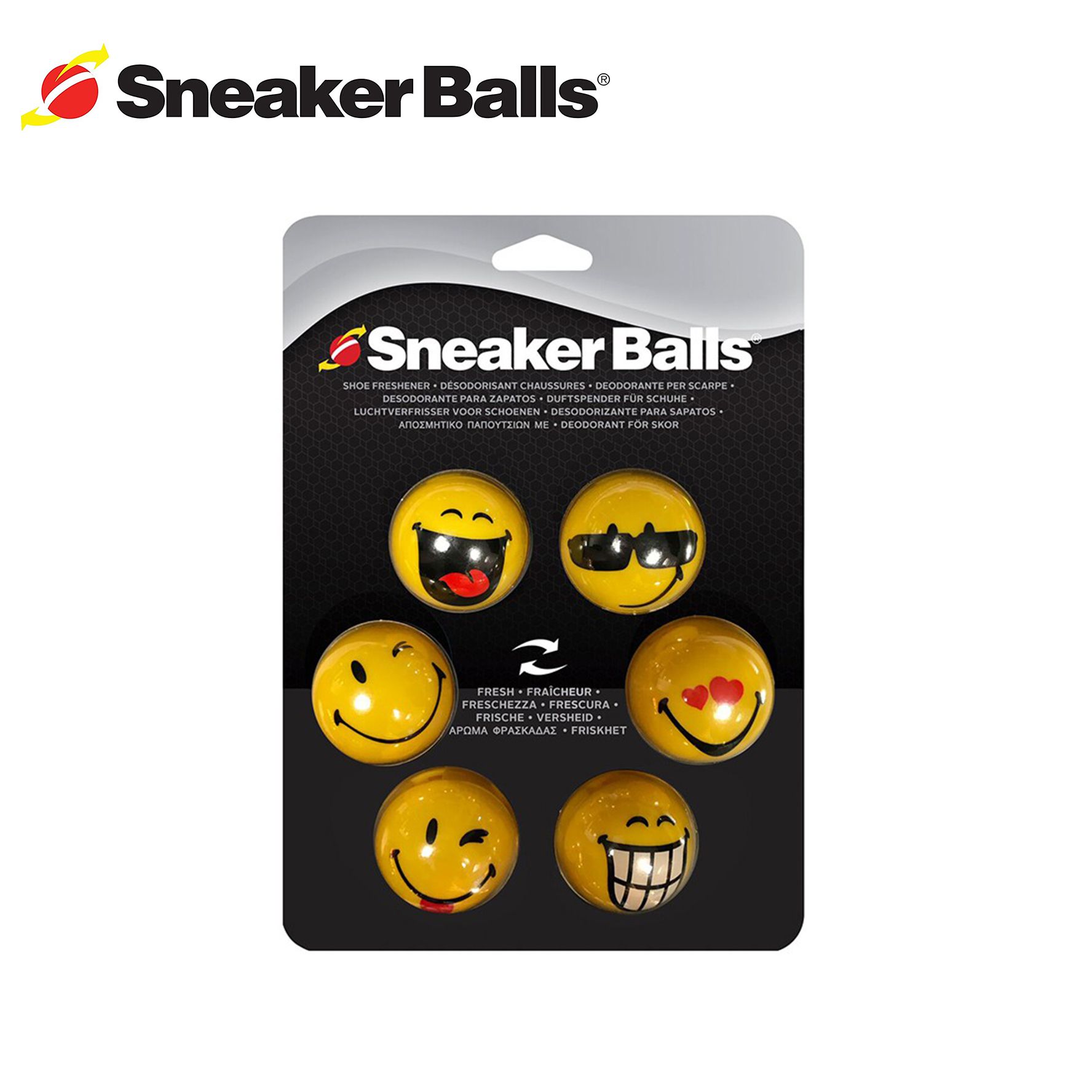 6 viên bóng khử mùi giày, túi xách SneakerBall Face