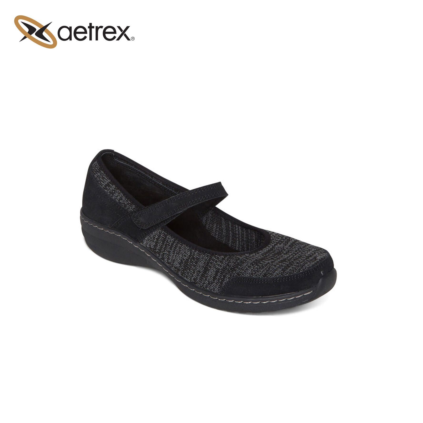 Giày sức khỏe nữ Aetrex Mina Black
