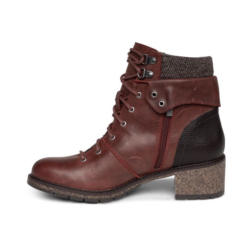 Giày sức khỏe nữ Aetrex Boot Aubry Red