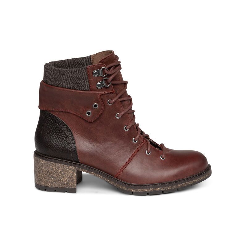 Giày sức khỏe nữ Aetrex Boot Aubry Red