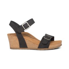  Giày Sandal cao gót sức khoẻ nữ Aetrex Lexa Black 