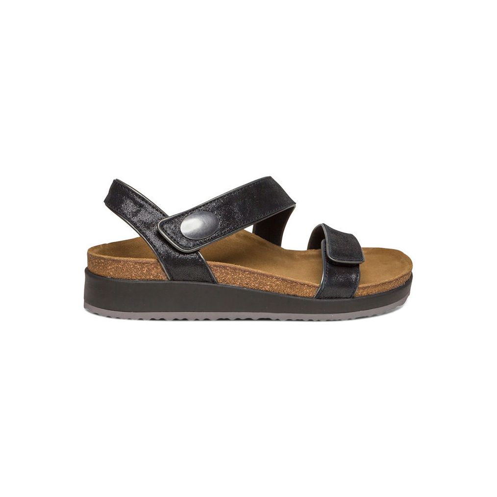 Sandal sức khỏe nữ Aetrex Camila Strap Black