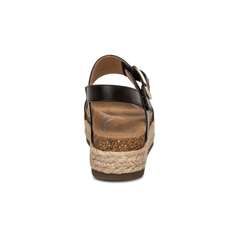 Giày Sandal cao gót sức khỏe nữ Aetrex Vania Black