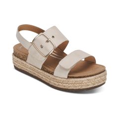  Giày Sandal cao gót sức khỏe nữ Aetrex Vania White 