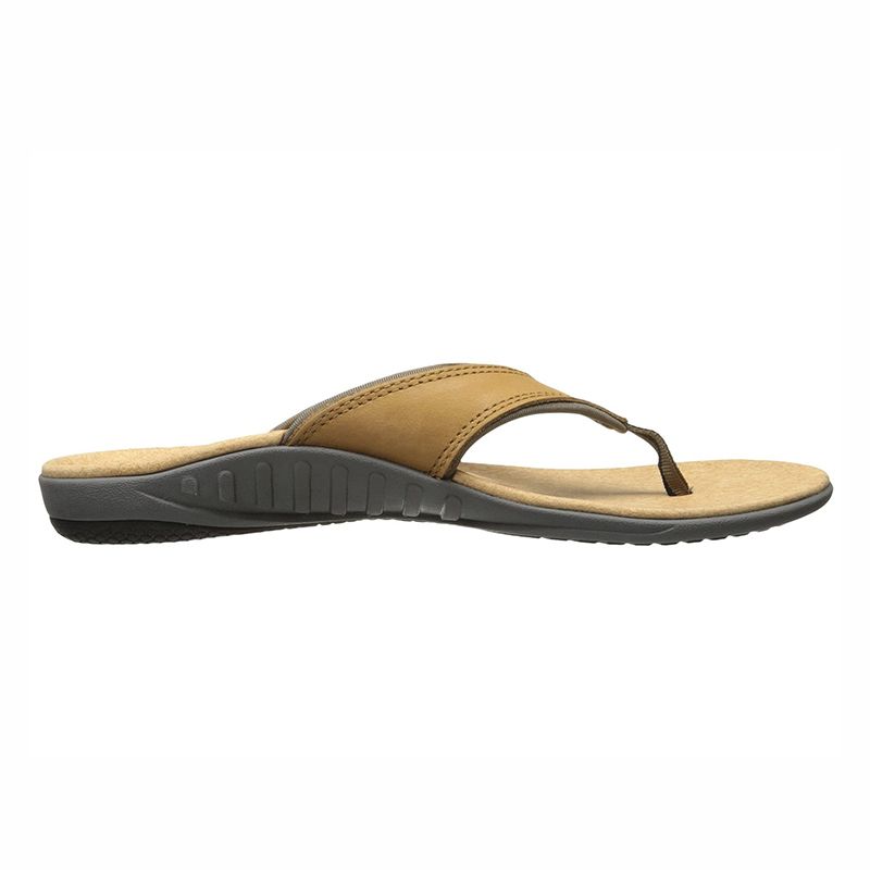 Dép xỏ ngón sức khỏe nam Spenco Leather Brown