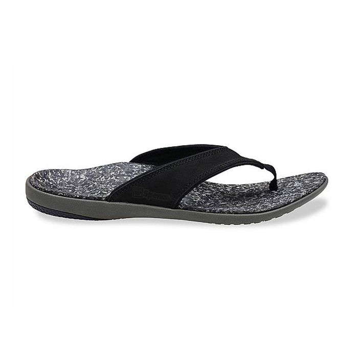 Dép sức khỏe nam Spenco Leather Black