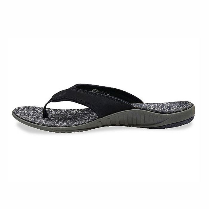 Dép sức khỏe nam Spenco Leather Black