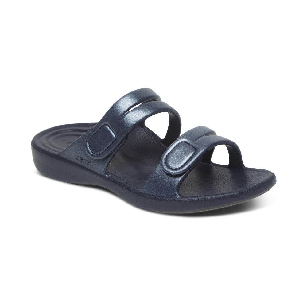 Dép quai ngang sức khoẻ nữ Aetrex Janey Sport Navy