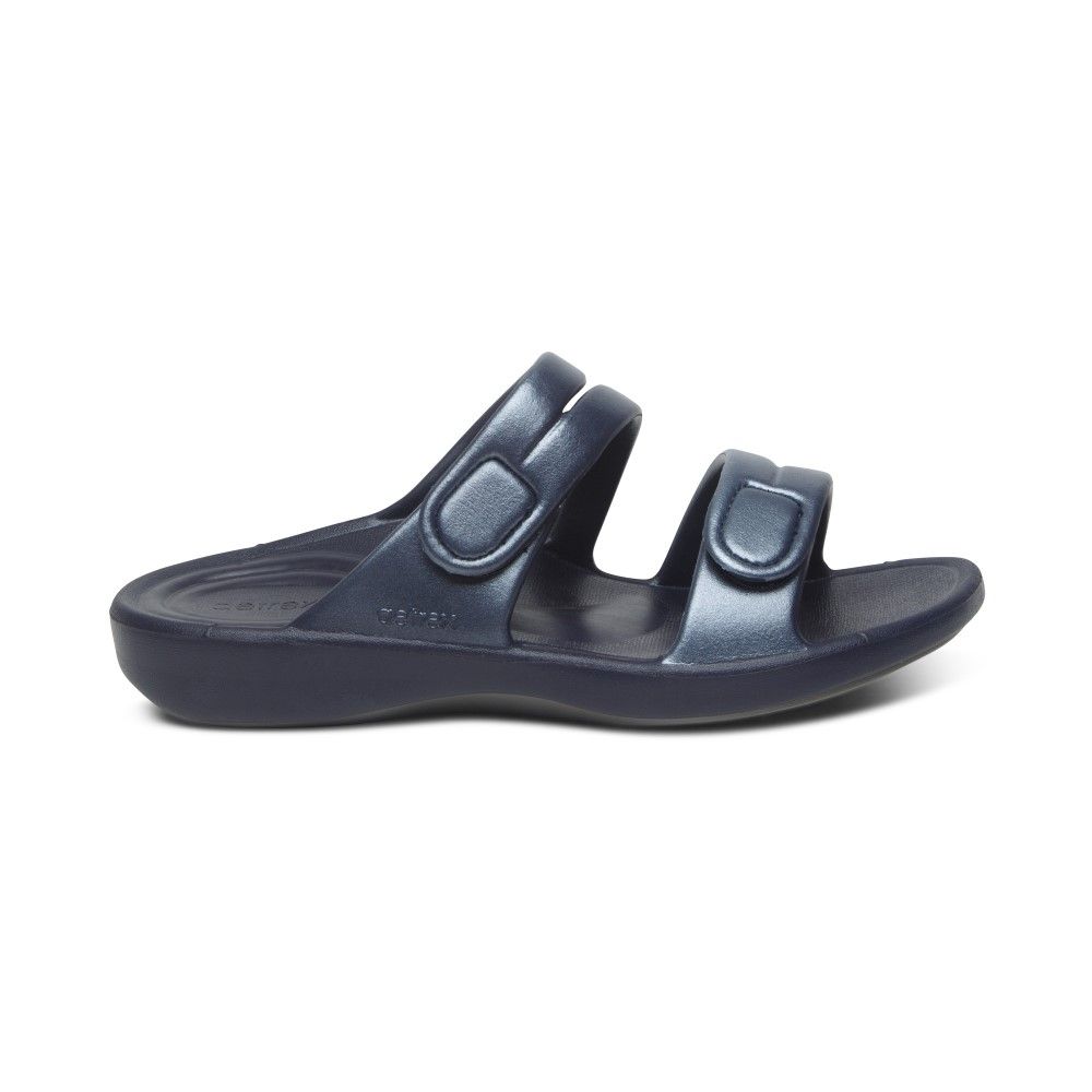 Dép quai ngang sức khoẻ nữ Aetrex Janey Sport Navy