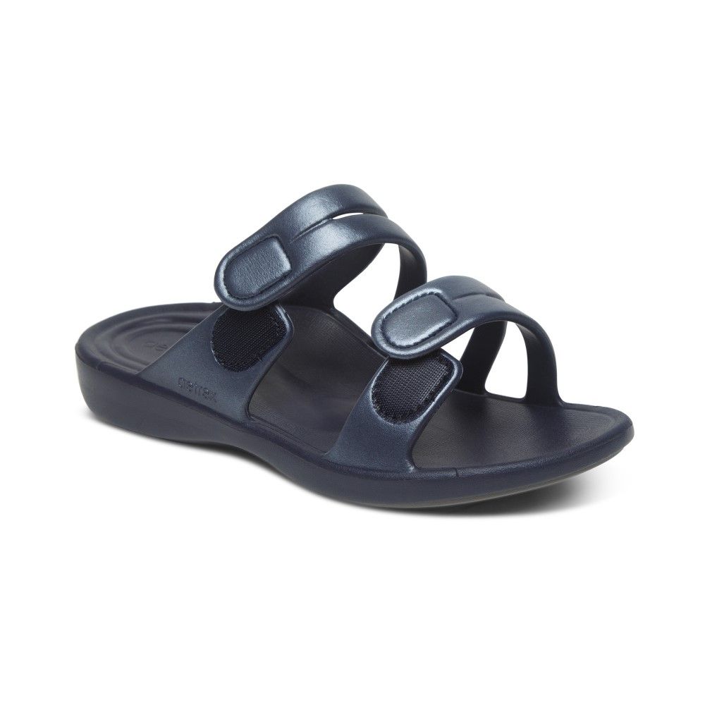 Dép quai ngang sức khoẻ nữ Aetrex Janey Sport Navy
