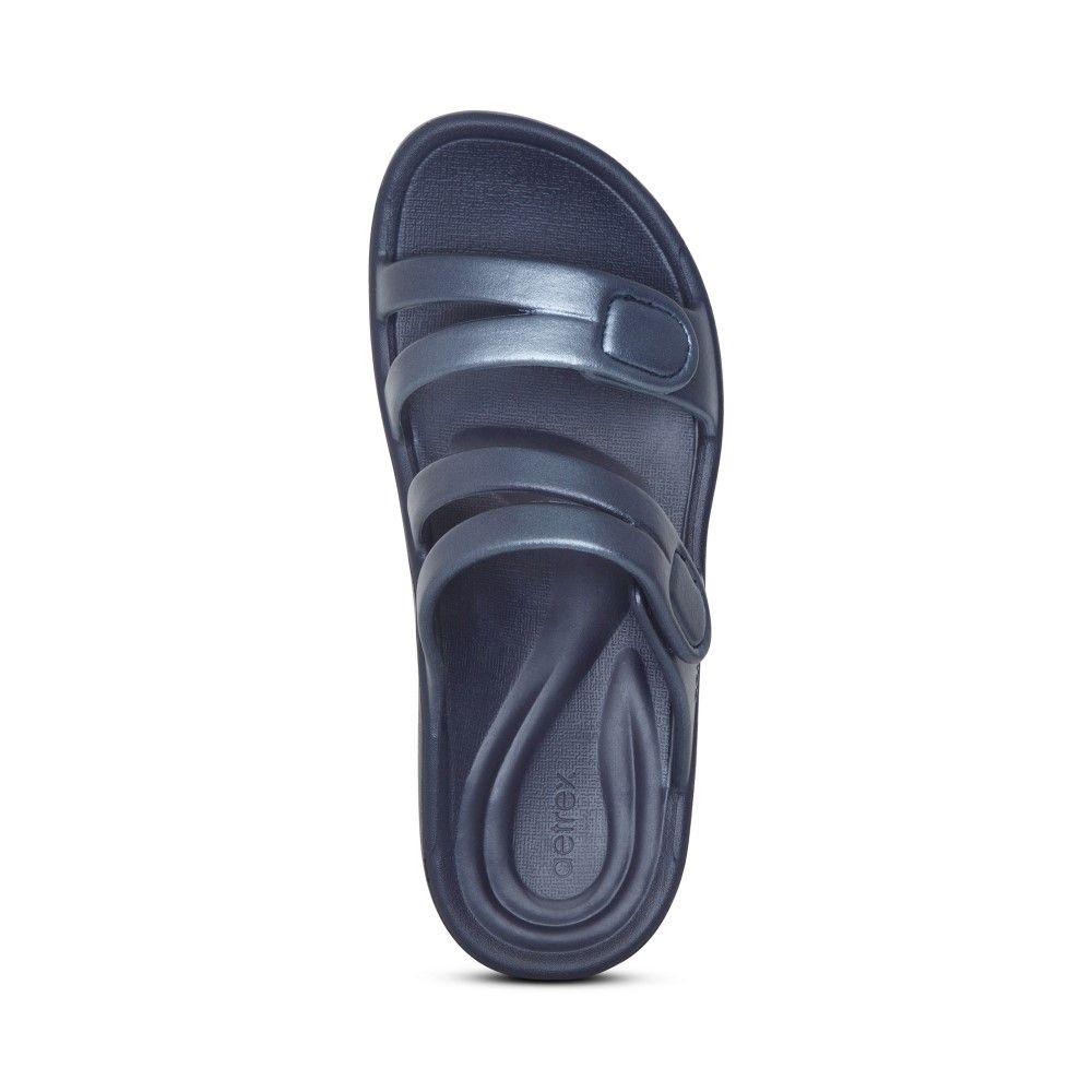 Dép quai ngang sức khoẻ nữ Aetrex Janey Sport Navy