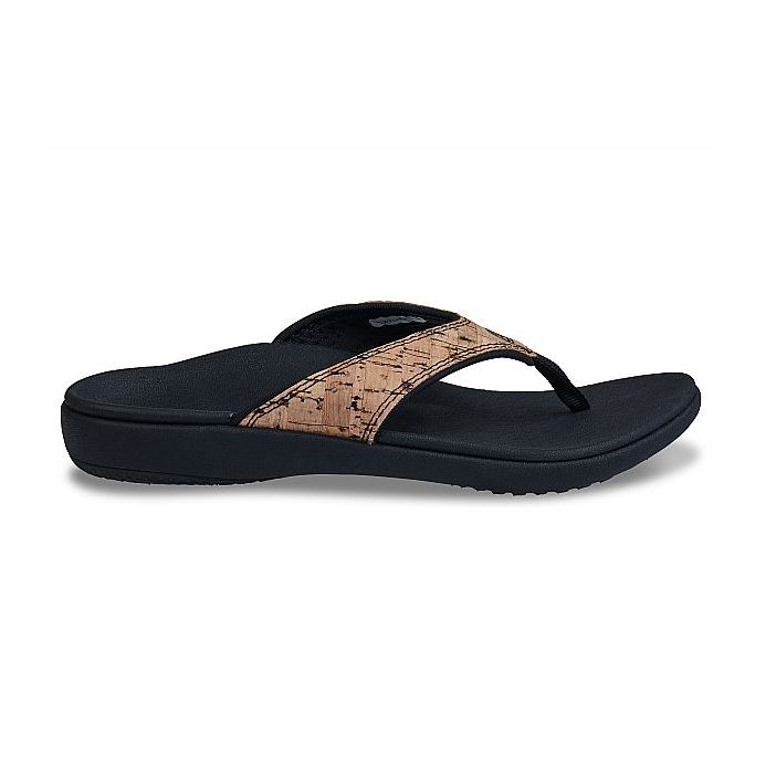 Dép sức khỏe nữ Spenco Cork Black