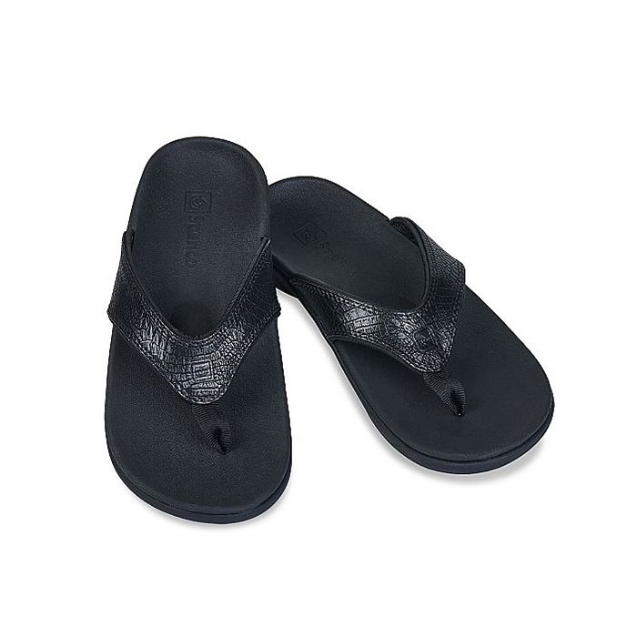 Dép sức khỏe nữ Spenco Yumi Croco Black