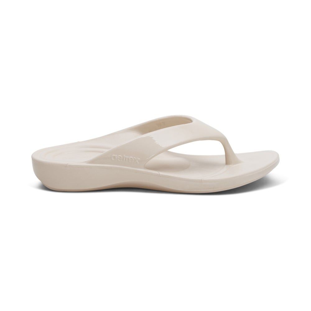 Dép xỏ ngón sức khỏe nữ Aetrex Maui Ivory
