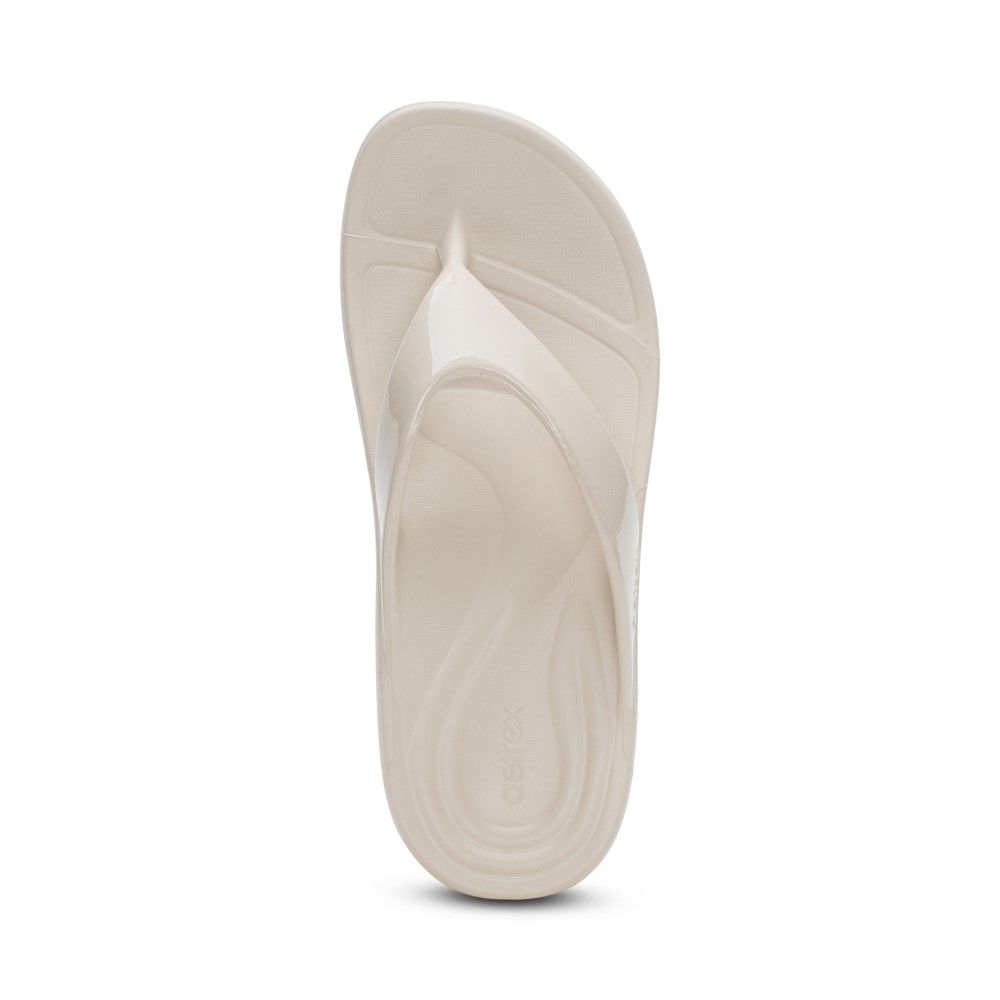 Dép xỏ ngón sức khỏe nữ Aetrex Maui Ivory