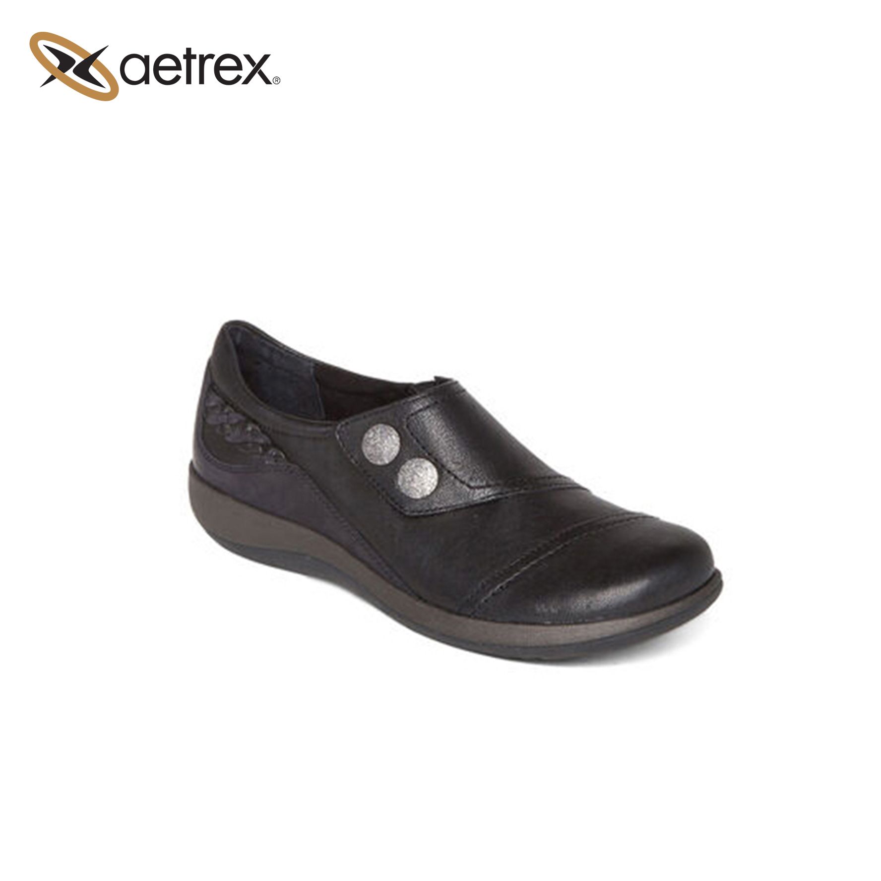 Giày sức khỏe nữ Aetrex Karina Black