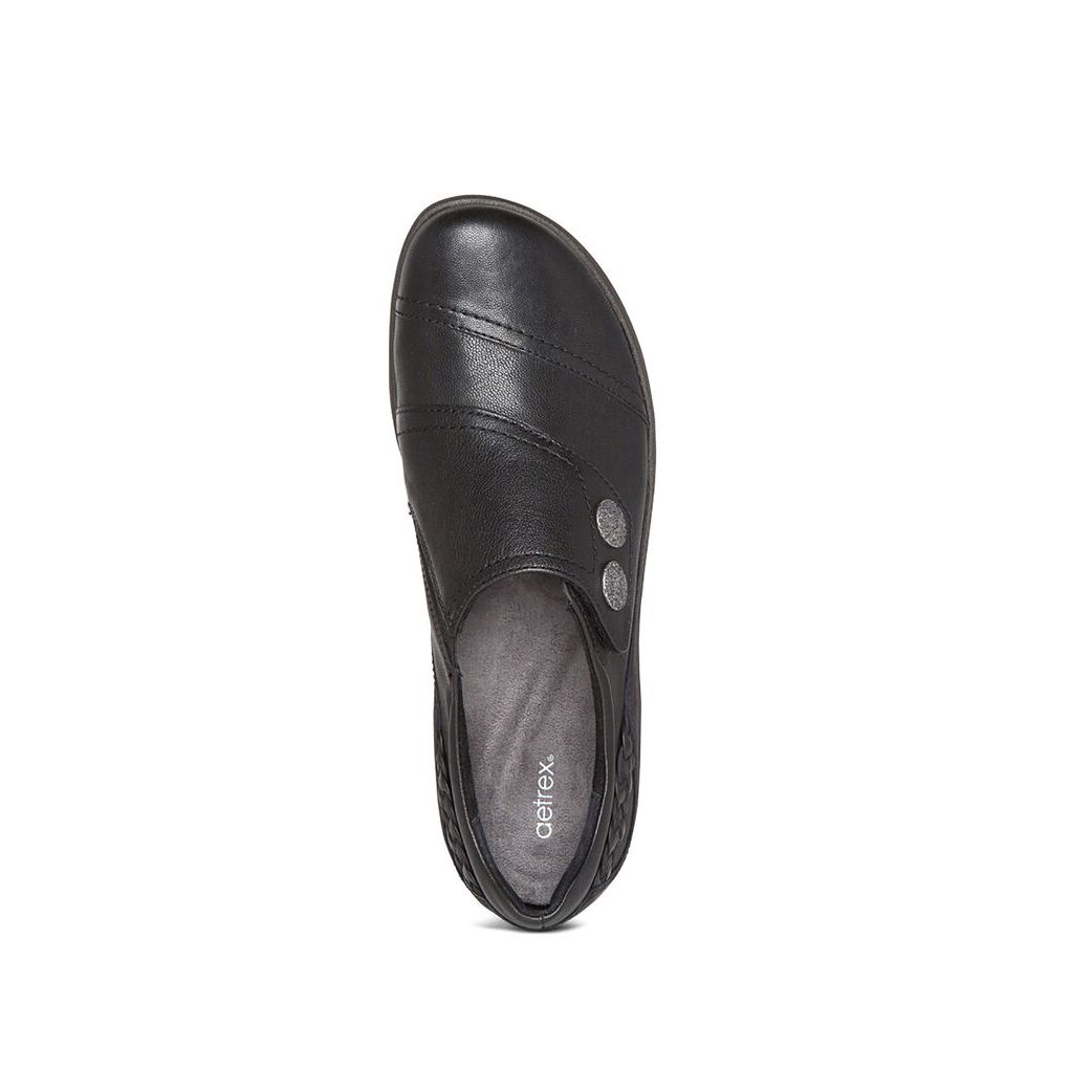 Giày sức khỏe nữ Aetrex Karina Black