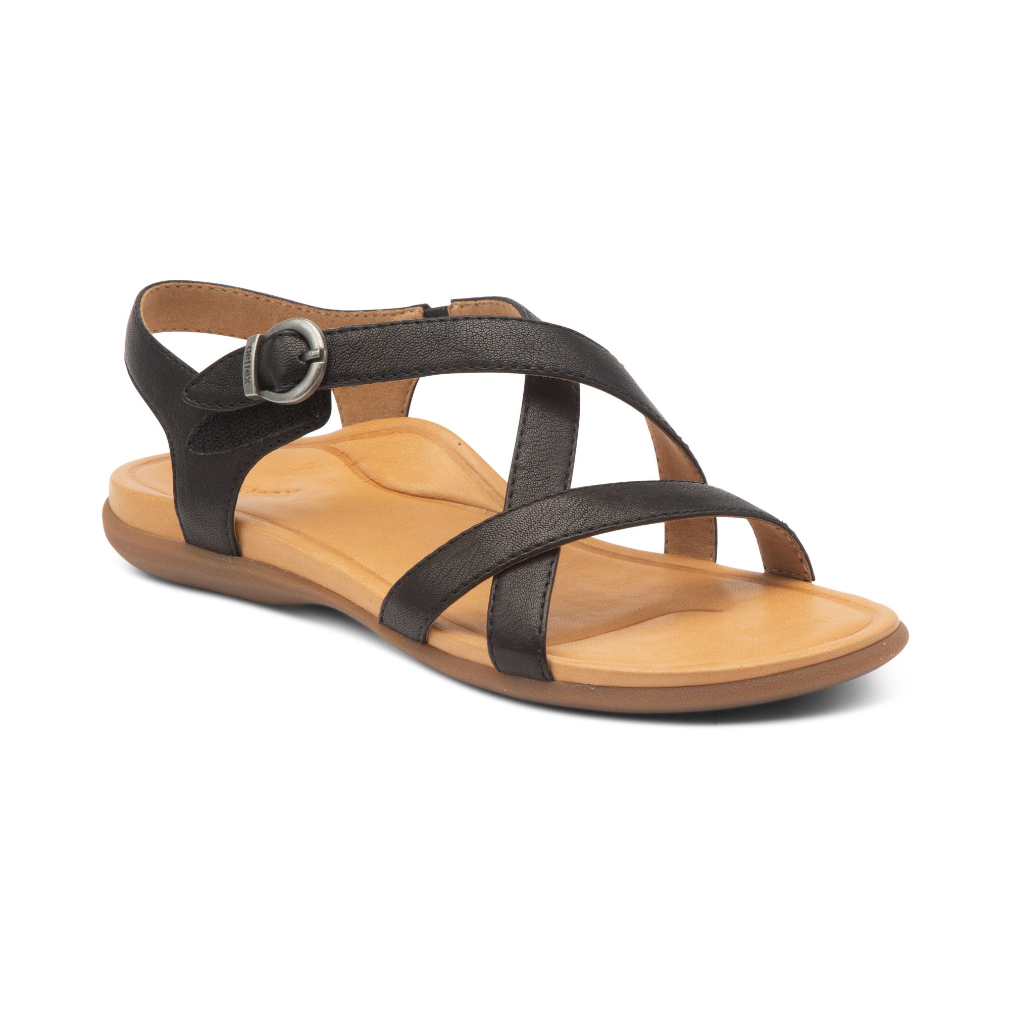 Sandal sức khỏe nữ Aetrex Penny Black