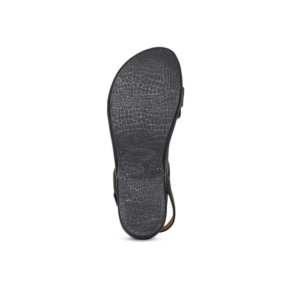 Sandal sức khỏe nữ Aetrex Tia Black