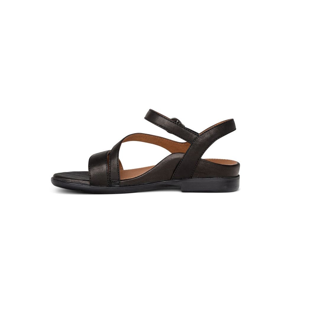 Sandal sức khỏe nữ Aetrex Tia Black