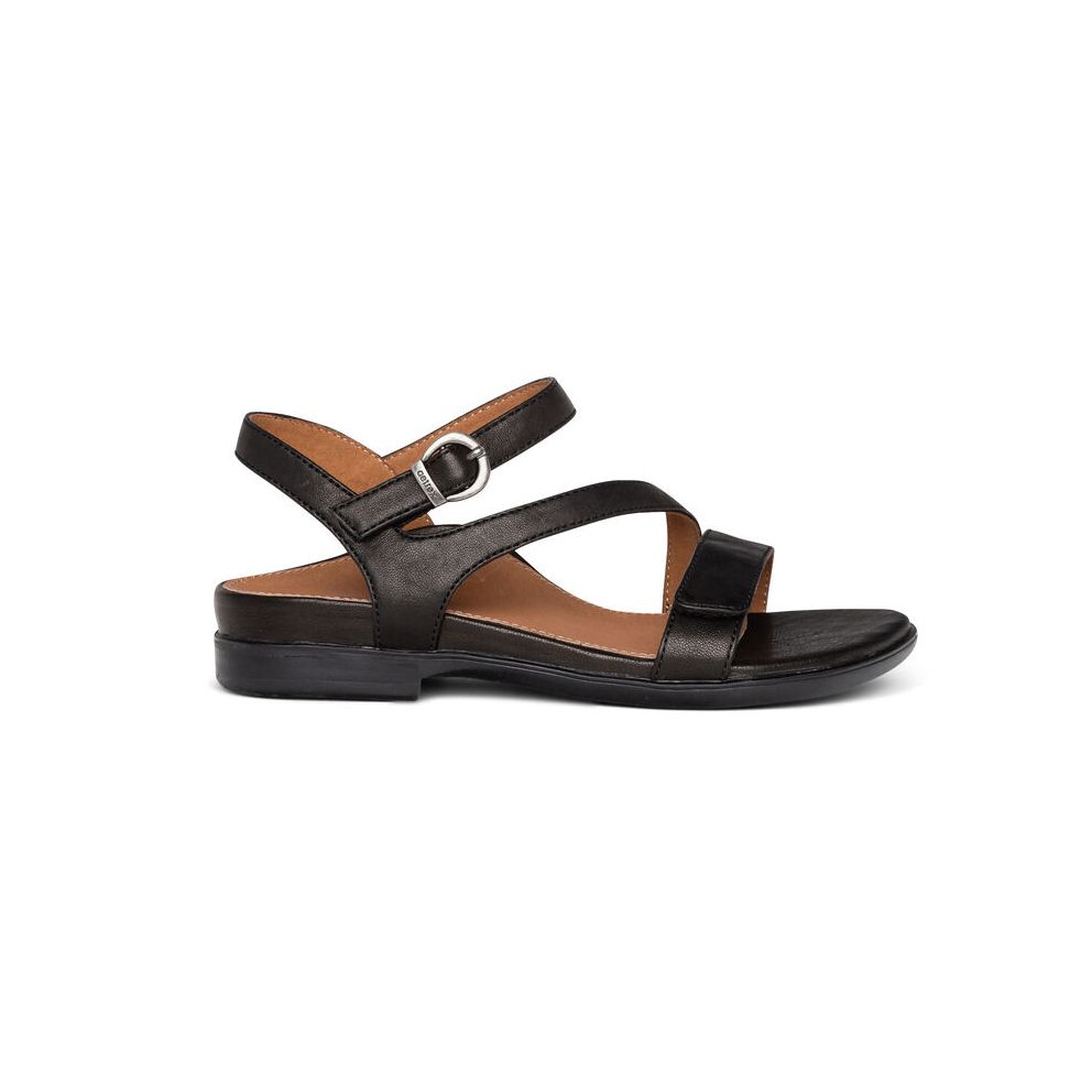 Sandal sức khỏe nữ Aetrex Tia Black
