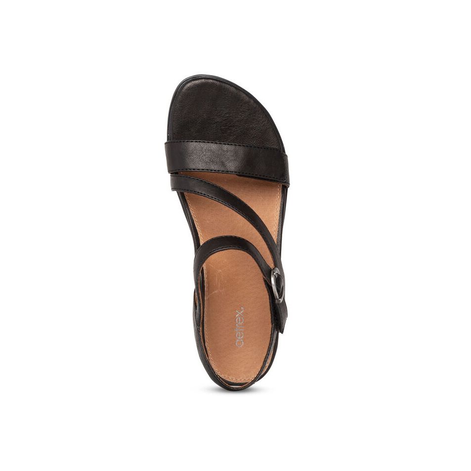Sandal sức khỏe nữ Aetrex Tia Black