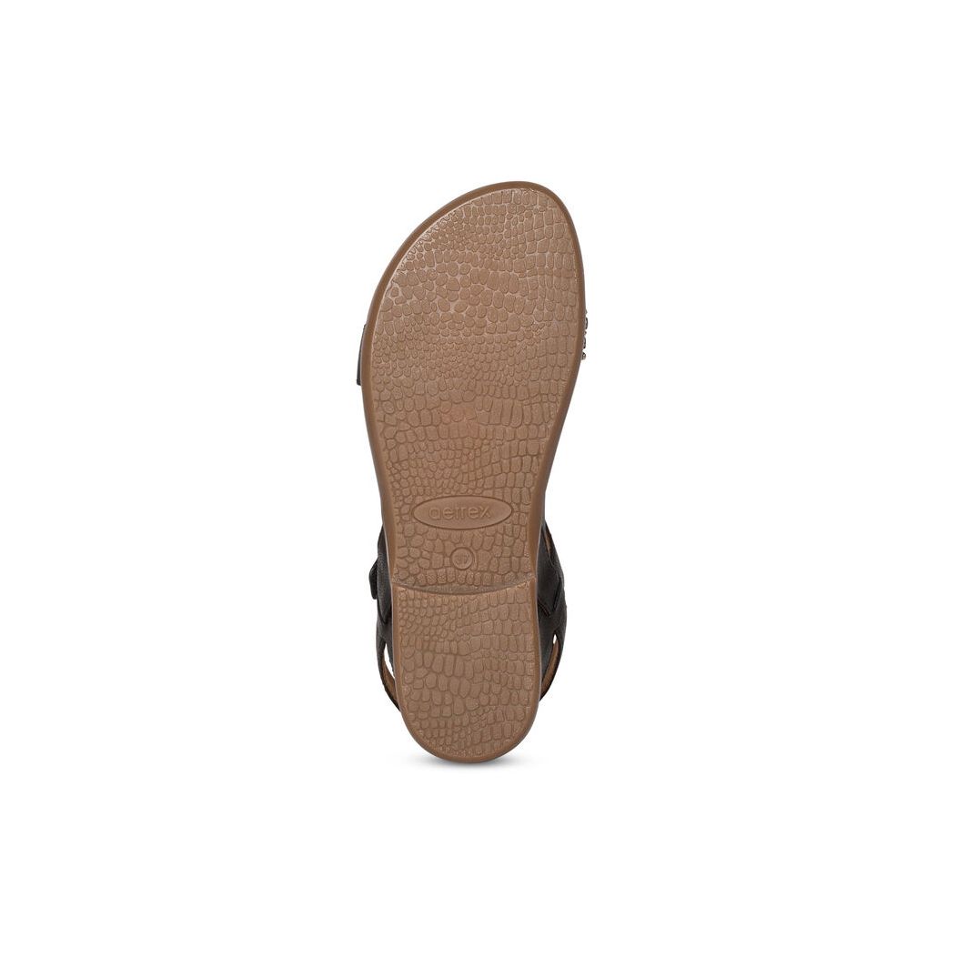 Sandal sức khỏe nữ Aetrex Rylie Black