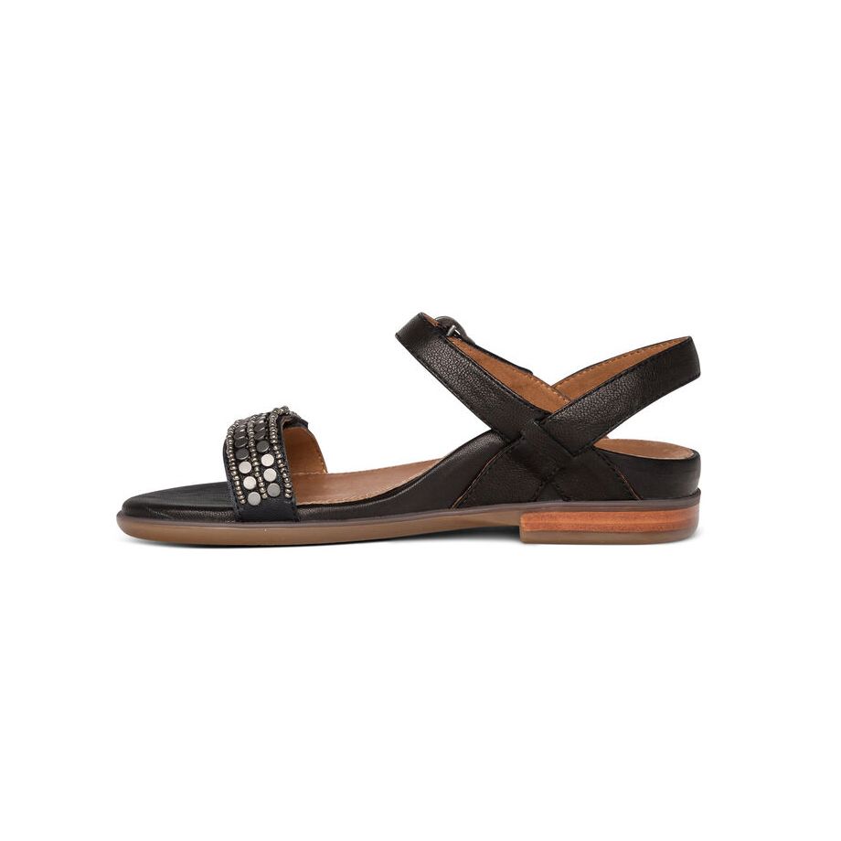 Sandal sức khỏe nữ Aetrex Rylie Black