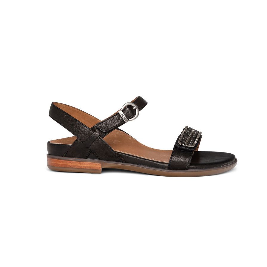 Sandal sức khỏe nữ Aetrex Rylie Black