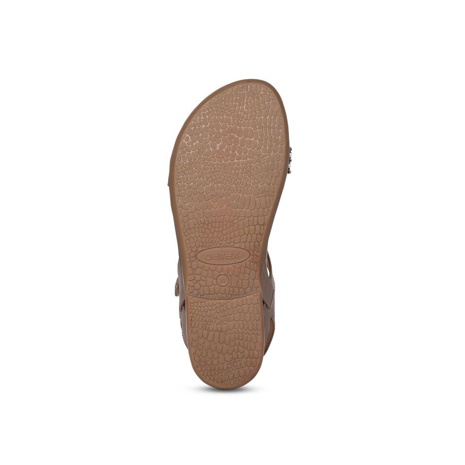 Sandal sức khỏe nữ Aetrex Rylie Taupe