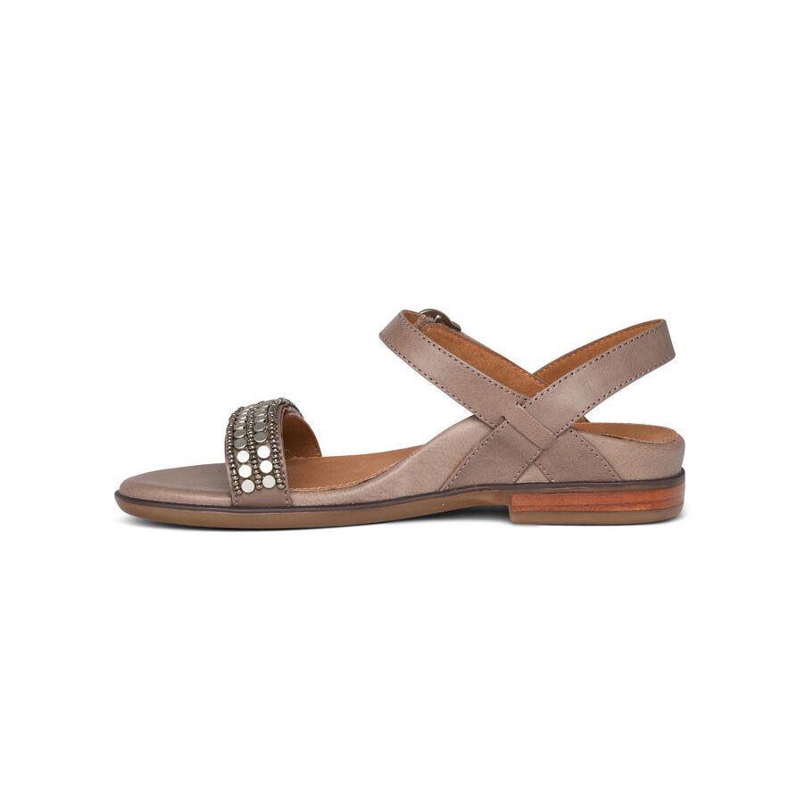 Sandal sức khỏe nữ Aetrex Rylie Taupe
