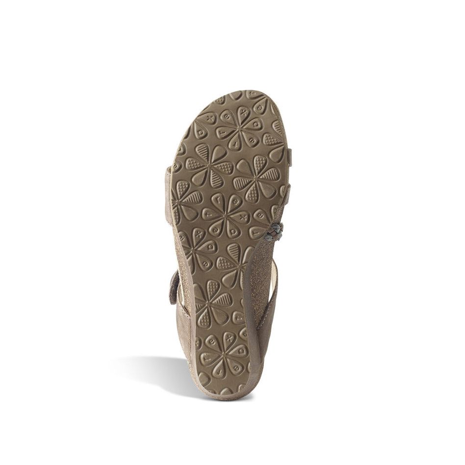 Dép sức khỏe nữ Aetrex Lydia Wedge Stone