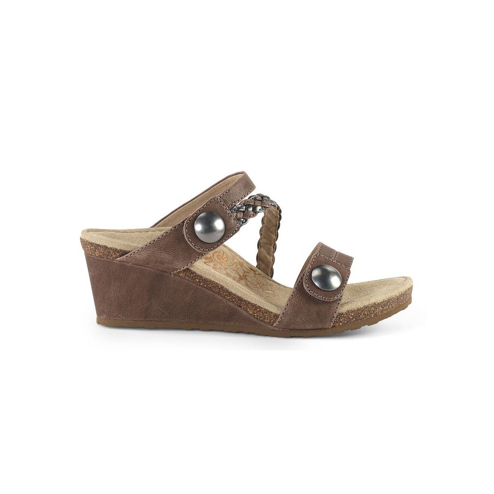 Dép sức khỏe nữ Aetrex Lydia Wedge Stone